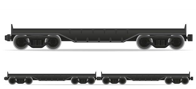 Railway carriage train vector illustratie