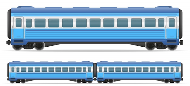 Railway carriage train vector illustratie