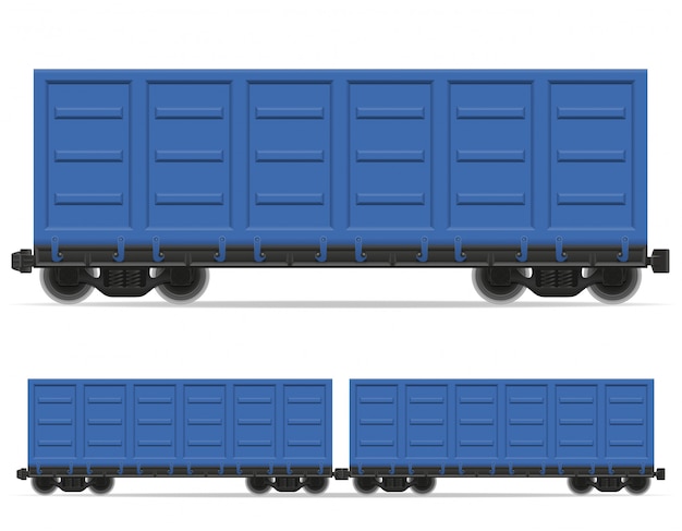 Illustrazione di vettore del treno ferroviario carrozza