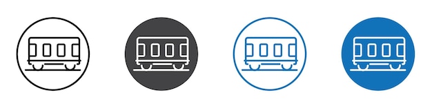 鉄道のロゴは細い線の輪郭で描かれています