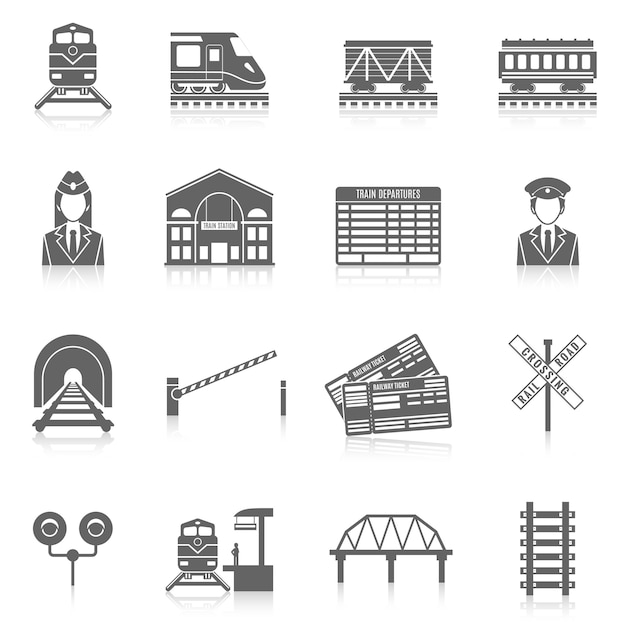 Railway icon set