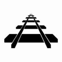 Vector railway track railroad vector illustration design