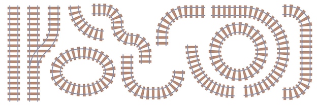 Vector railway track or road parts detail