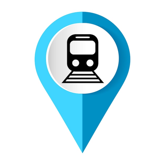 Вектор Железнодорожный поезд метро иконка плоского дизайна векторная иллюстрация для веб-дизайна и мобильных устройств