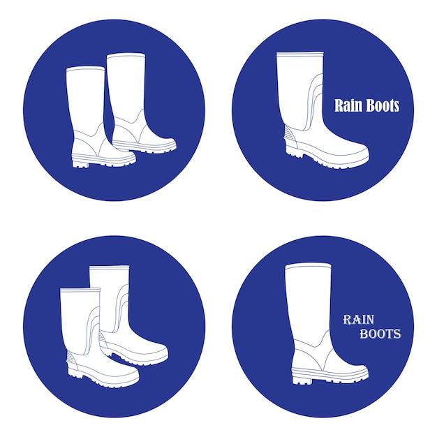 Vector rain boots icon vector illustration design