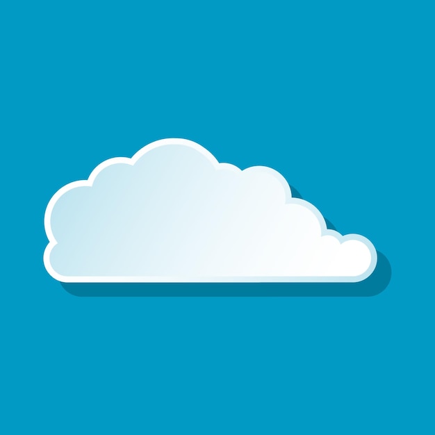 Rain cloud icon on blue background Weather symbol