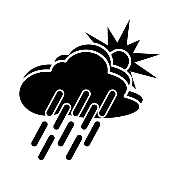 Vector rain cloud symbol icon designvector illustration