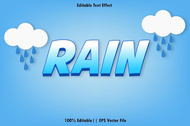 Rain Editable Text Effect Gradient Style