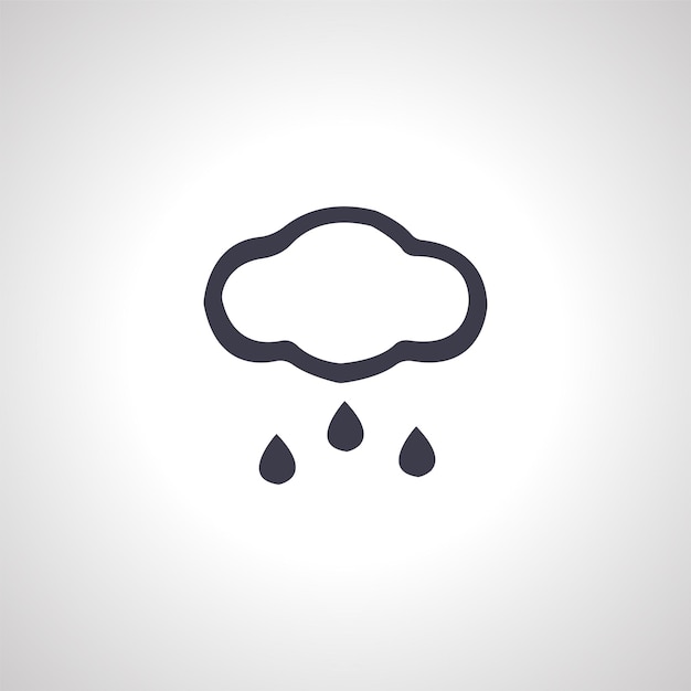 Rain icon cloud with rain icon