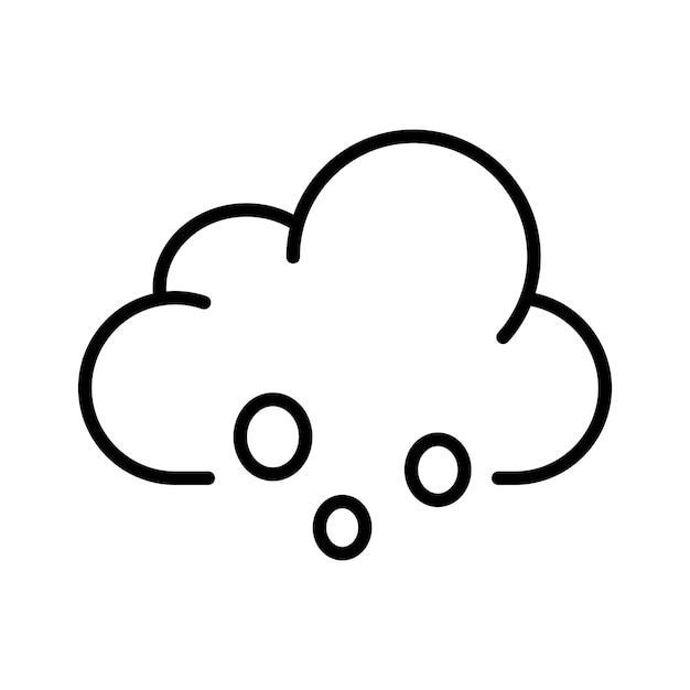 雨アイコン セット上昇雨悪天候空雲雪氷低温天候保護天気概念ベクトル線アイコン白背景に