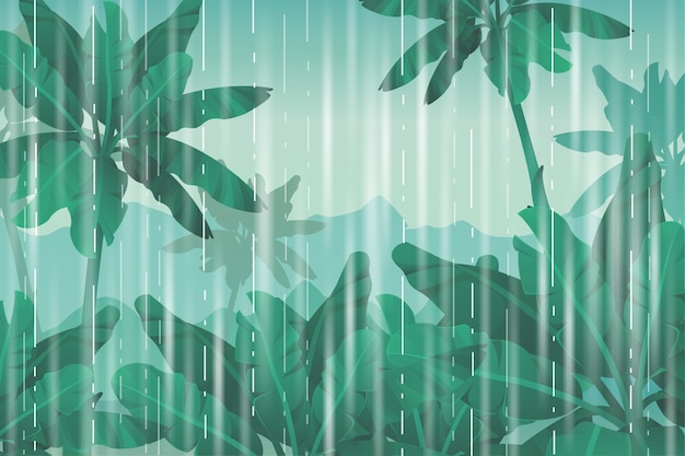 Vector rain in the jungle.