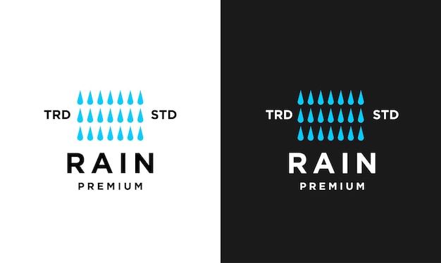 Rain letter r logo icon design modern logo