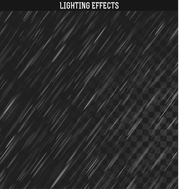 Rain realistic effect. Rain and snow isolated realistic. Downpour rain weather rainfall Natural Rain background vector illustration