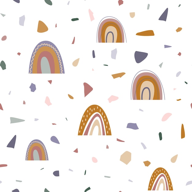 Rainbow abstract seamless pattern for nursery design wallpaper or textiles for children