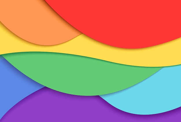 Vector rainbow background in paper style