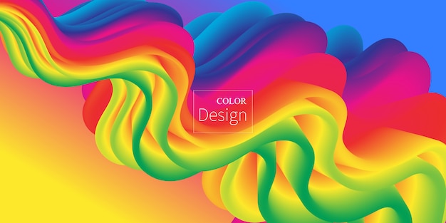 Rainbow background. wave pattern. fluid flow.