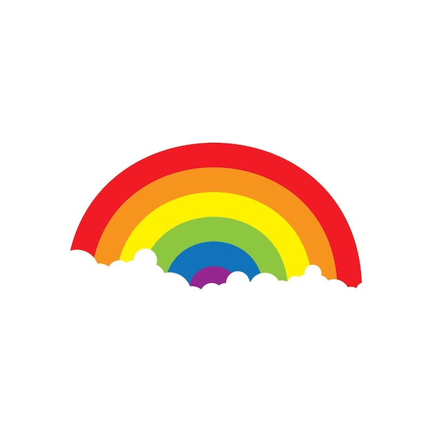 Rainbow beauty icon template