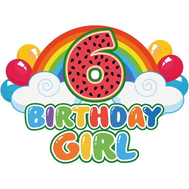 Vector rainbow birthday