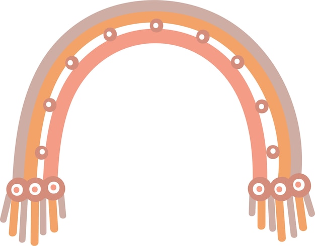 Радуга в стиле Бохо Векторная иллюстрация