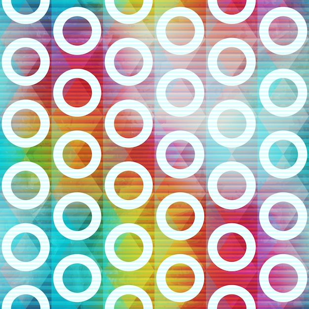 rainbow circle seamless pattern