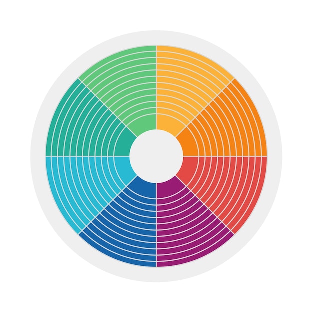 Rainbow circular color spectrum vector design element