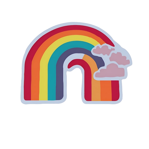 Rainbow and clouds illustration