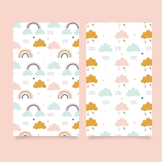 Rainbow and clouds - Pattern