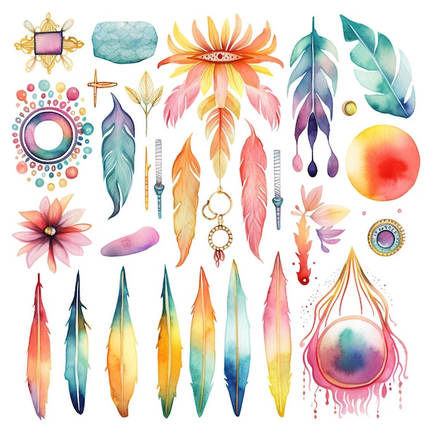 rainbow color clipart boho colors pastel