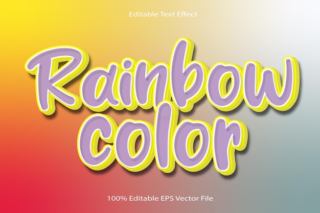 Rainbow Color Editable Text Effect 3d Emboss Cartoon Gradient Style