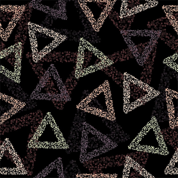 Rainbow color triangle seamless pattern vector eps 10