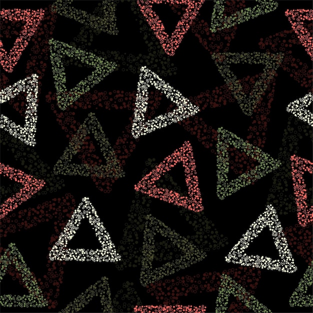 Rainbow color triangle seamless pattern vector eps 10