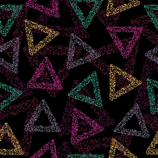 Rainbow color triangle seamless pattern vector eps 10