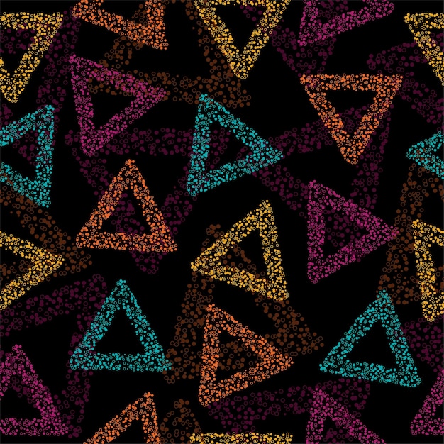 Rainbow color triangle seamless pattern vector eps 10