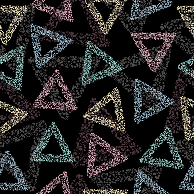 Rainbow color triangle seamless pattern vector eps 10