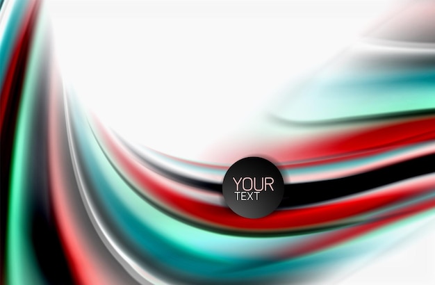 Rainbow color waves vector blurred abstract background Vector artistic illustration for presentation app wallpaper banner or poster