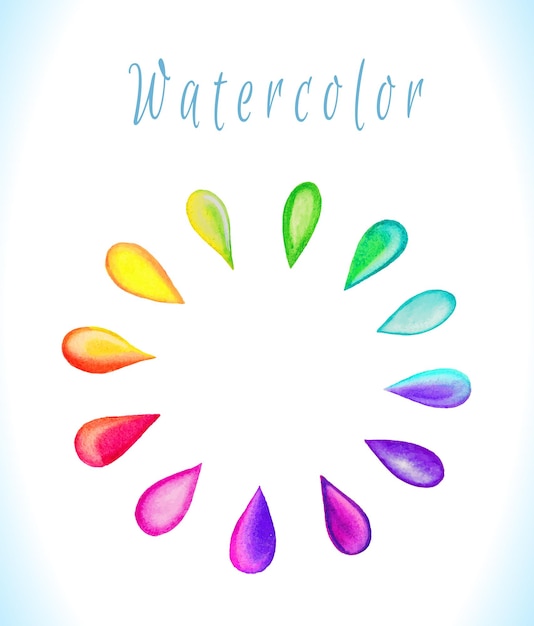Rainbow colored drops Abstract background with place for your text