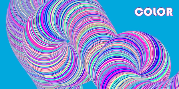 Rainbow colorful background stripes flow wave fluid abstract design