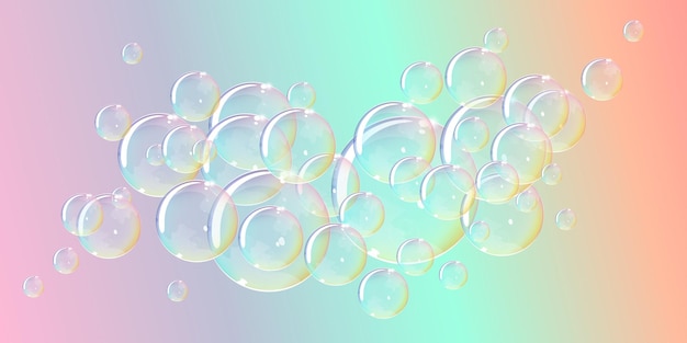 Arcobaleno colori dolci bolle illistration grande sfondo