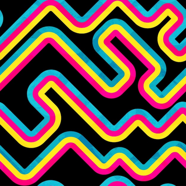 Rainbow curve Seamless pattern