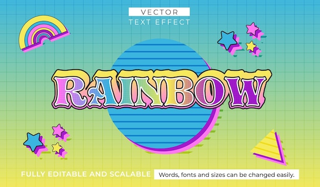 Rainbow Editable Text Effect