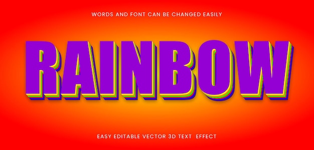 Rainbow editable text effects