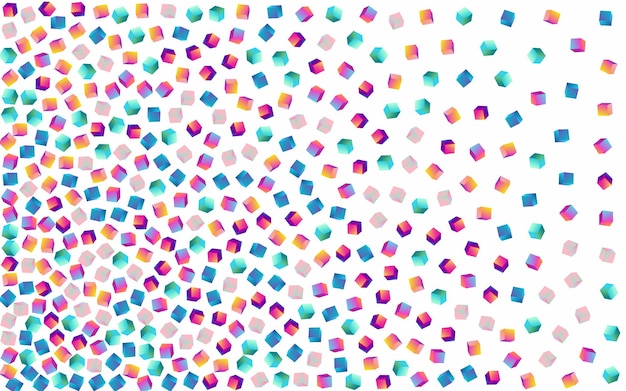 Vector rainbow element white background. bright geometric polygon