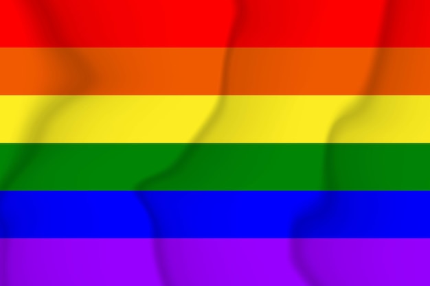 A rainbow flag with the word pride on it