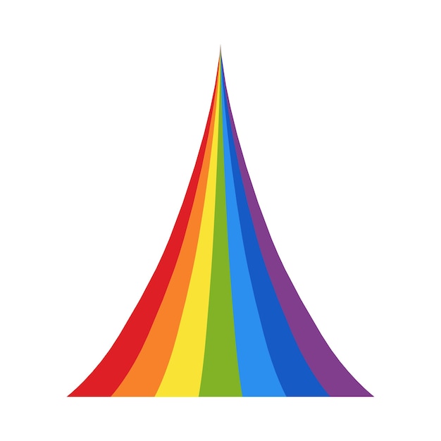 Vector rainbow in flat style isolated