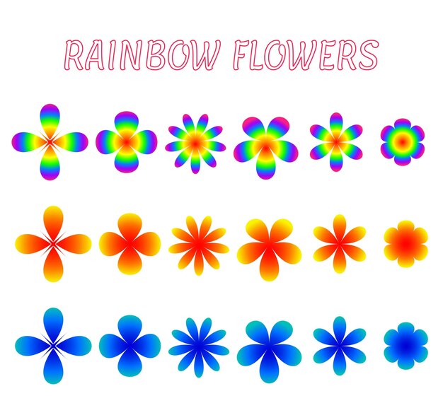 Rainbow flowers