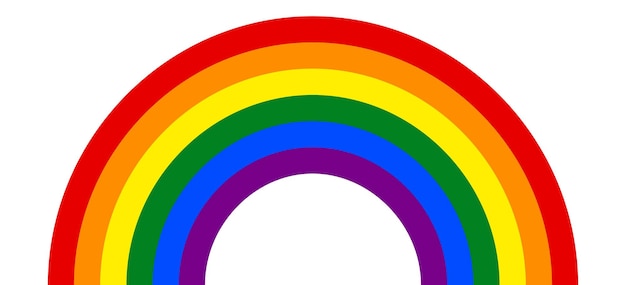 Rainbow geïsoleerd op witte achtergrond Rainbow Pride vlag Rainbow icoon Pride maand banner Vector