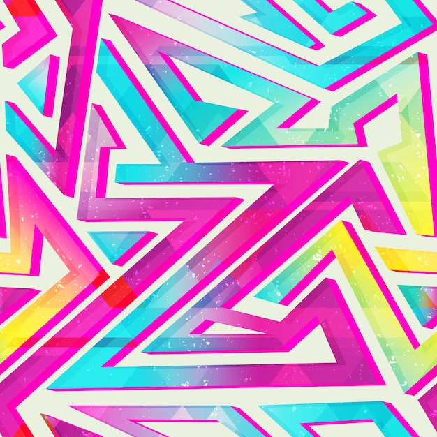 Rainbow geometric seamless pattern eps 10 vector file