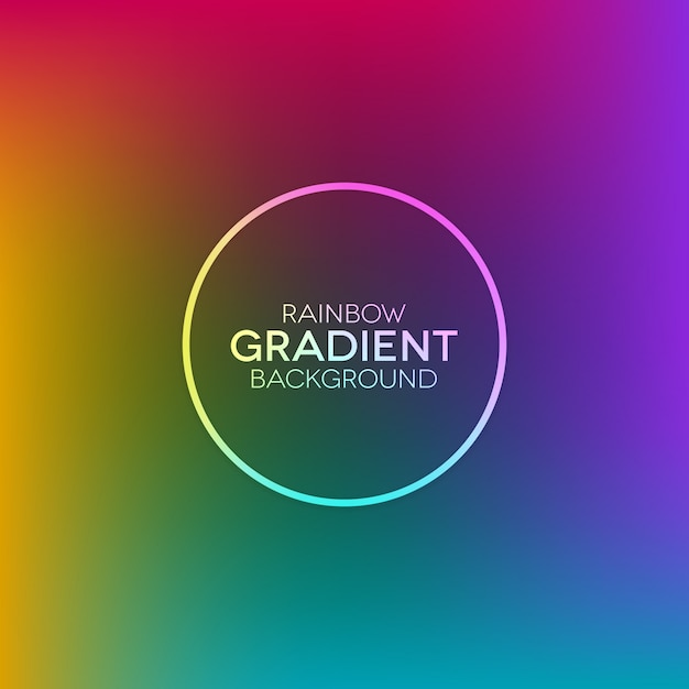 Rainbow gradient background with ring shape