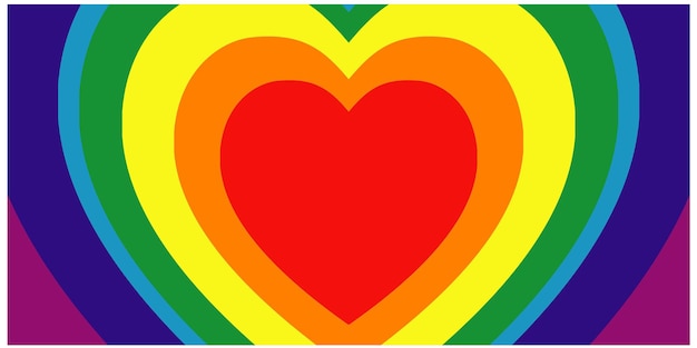 Rainbow heart background