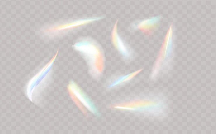明るい背景に虹がハイライトします。